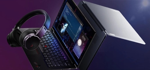 Lenove Headphone and Laptop